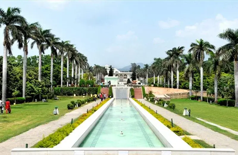 Historic pavilions and terraced gardens at Pinjore, Haryana